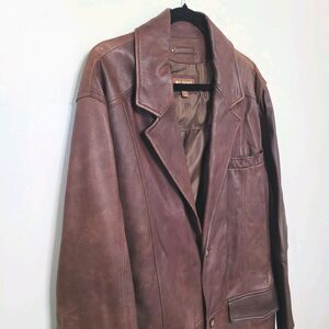 Vintage Wilsons Men's Brown Leather Blazer Jacket XXL 70s 80s Retro Outerwear